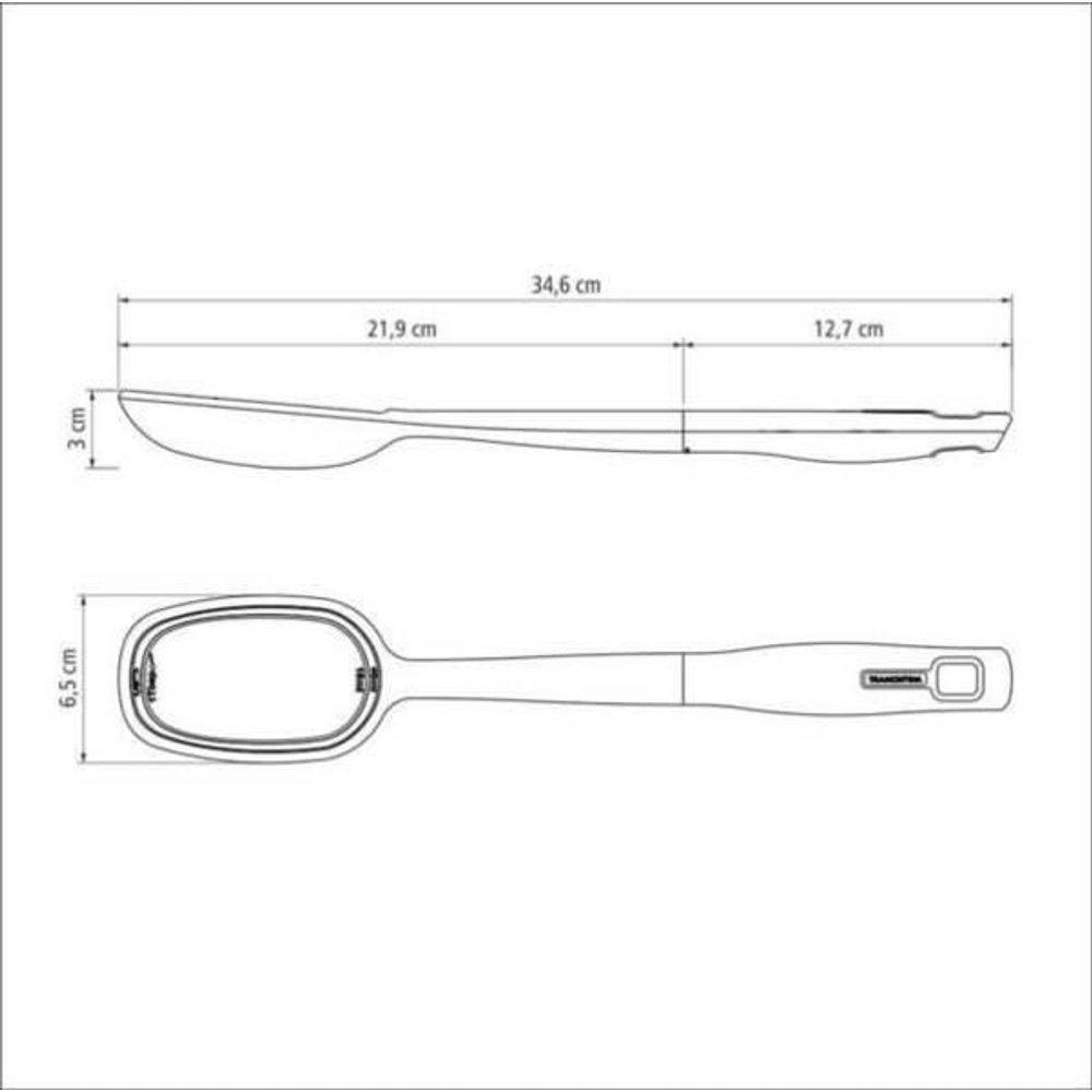 Colher Para Servir Tramontina Verano 34,6cm Em Nylon ônix - 2