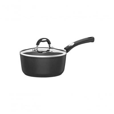Panela Tramontina Mônaco Induction Em Alumínio Com Revestimento Antiaderente Starflon Premium Preto Com Tampa 18cm