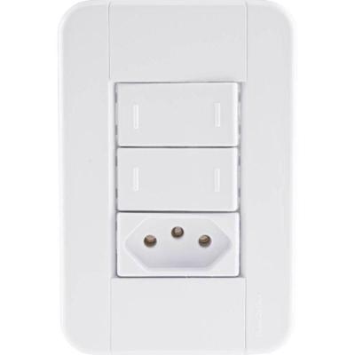 Conjunto 4x2 2 Interruptores Paralelos 10 A 250 V 1 Tomada 2p+t 20 A 250 V Tramontina Tablet