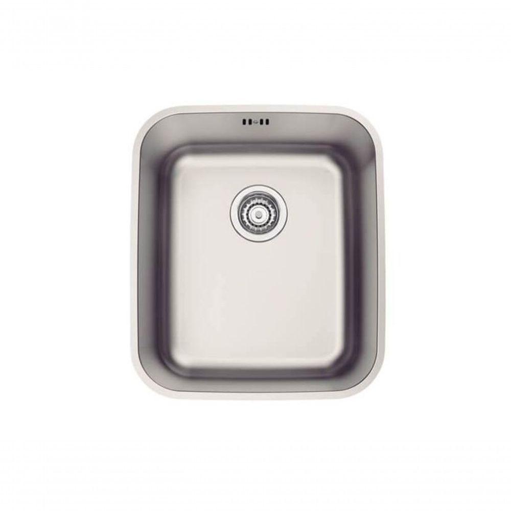 Cuba De Embutir Tramontina Dora 34 Bl R6 Em Inox Acabamento Escovado Com Válvula E Escape 34x40 Cm - 1