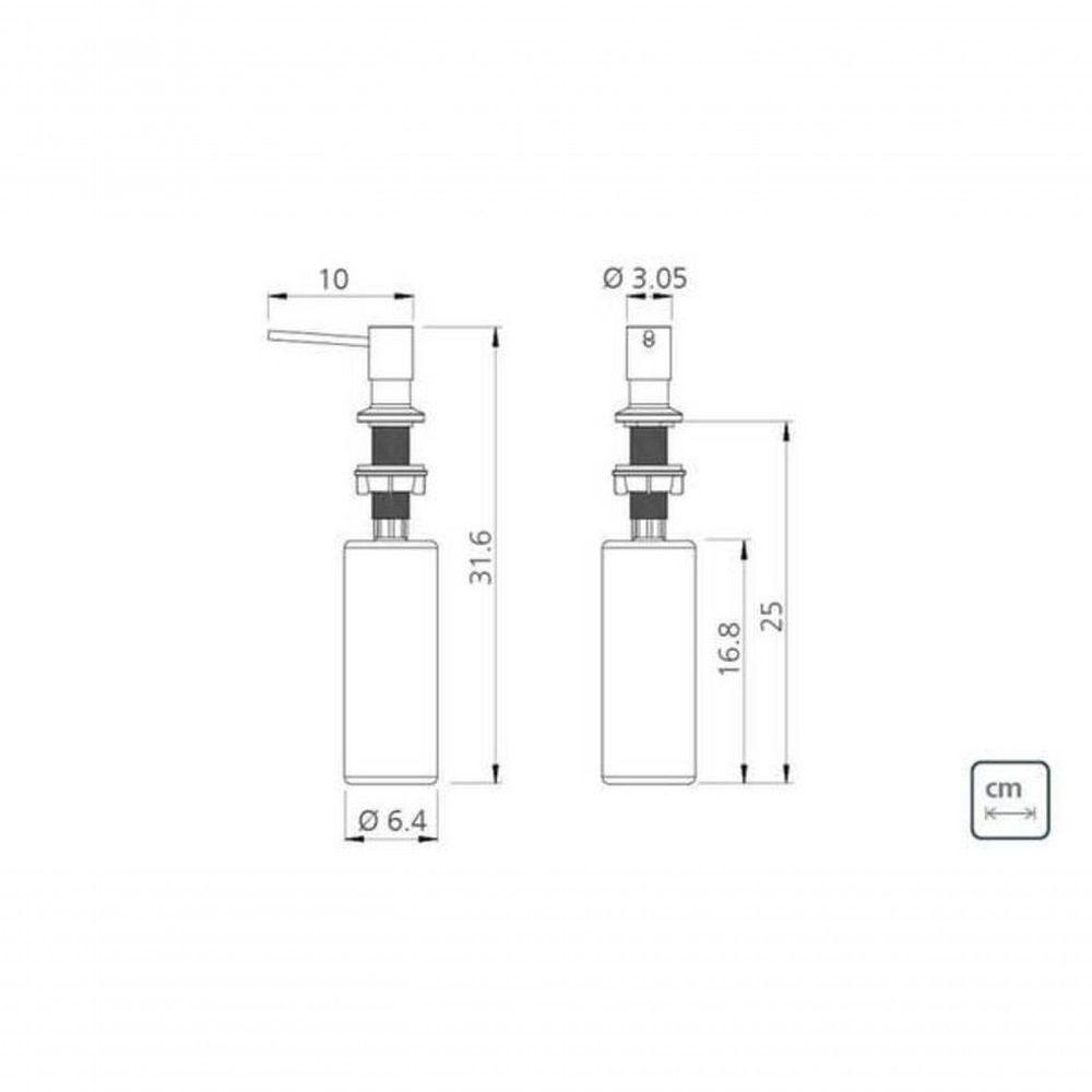 Dosador De Sabão Tramontina Em Inox Black Com Recipiente Plástico 500ml E Revestimento Pvd - 4