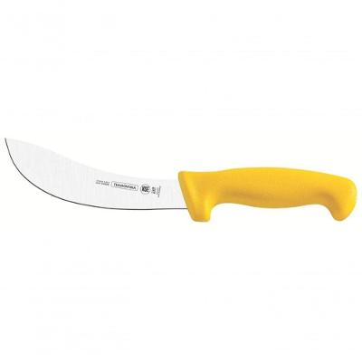 Faca Para Tirar Couro E Sangria Tramontina Profissional Com Lâmina Em Aço Inox E Cabo Em Polipropileno Amarelo 6"