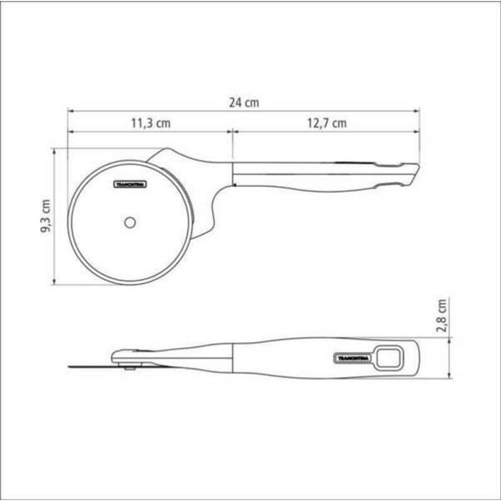 Cortador Para Pizza Tramontina Verano Lâmina Em Inox ônix - 2