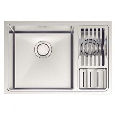 Cuba Dupla Tramontina Quadrum Em Inox Acabamento Acetinado Com Acessórios 66x46cm Design Collection
