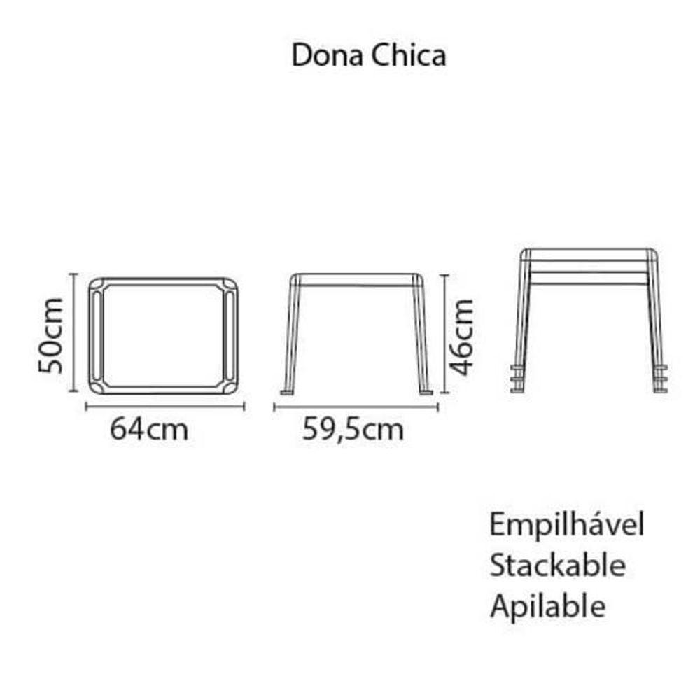 Mesa Infantil Tramontina Dona Chica Branco - 3
