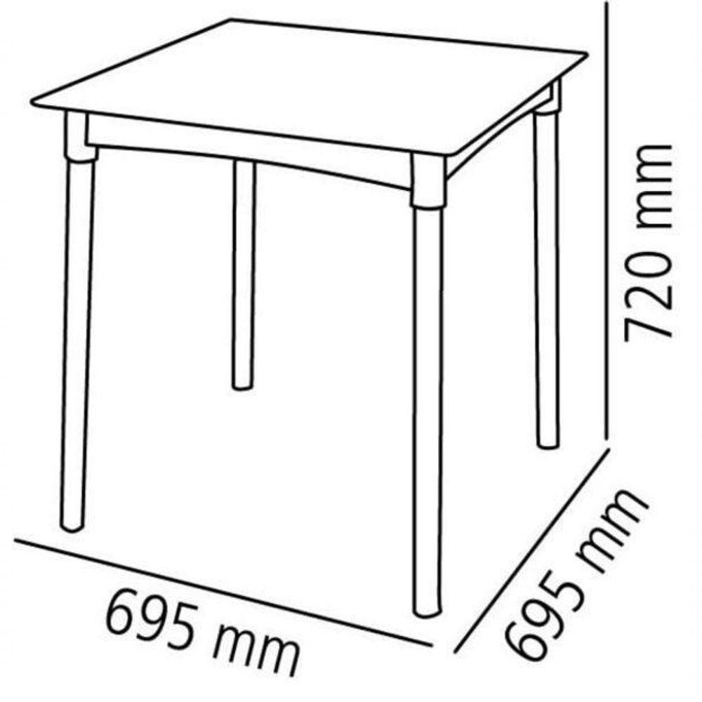 Mesa Tramontina Diana Vermelho Com Pernas De Alumínio - 2