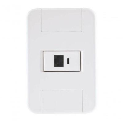 Conjunto 4x2 1 Tomada Telefone Rj11 Tramontina Tablet Branco