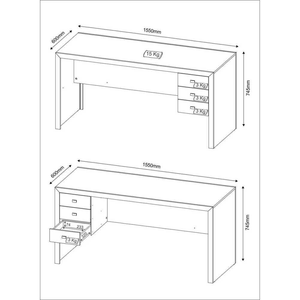 Escrivaninha Multimóveis Cr25023 Nogal - 3