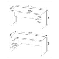 Escrivaninha Multimóveis Cr25023 Nogal - 3