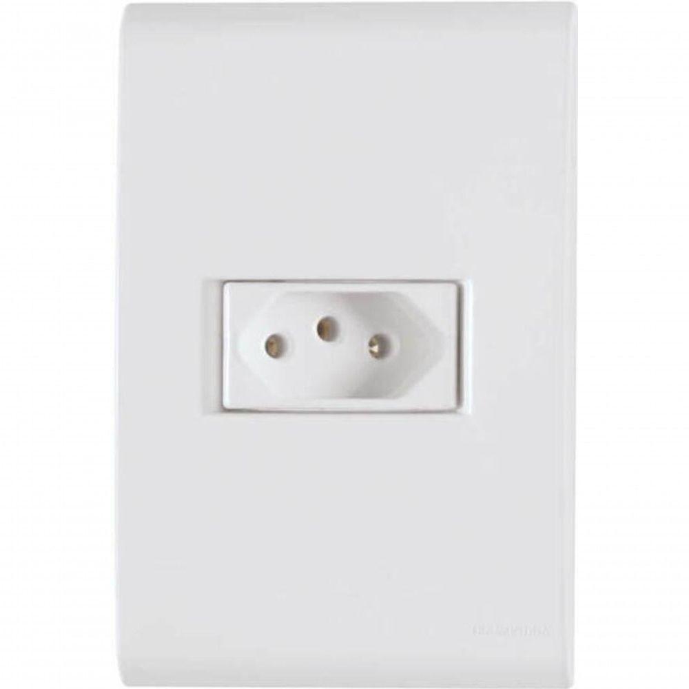 Conjunto 4x2 1 Tomada 2p+t Tramontina Liz 20 A 250 V Branco - 1