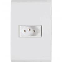 Conjunto 4x2 1 Tomada 2p+t Tramontina Liz 20 A 250 V Branco - 1