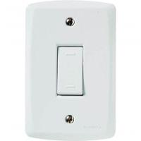 Interruptor Simples 10a 250v Conjunto 4x2 Tramontina Lux2 Branco - 1