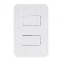 Conjunto 4x2 2 Interruptores Paralelos 10 A 250 V Tramontina Tablet Branco - 1