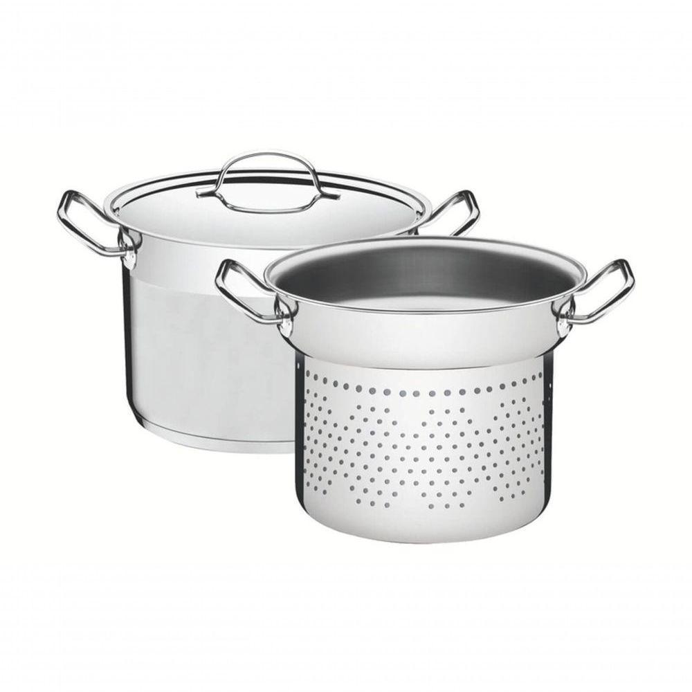 Jogo Cozi-pasta Tramontina Professional Em Aço Inox 24cm 2 Peças - 1