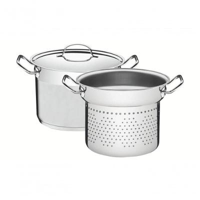 Jogo Cozi-pasta Tramontina Professional Em Aço Inox 24cm 2 Peças