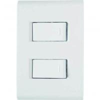 Conjunto 4x2 1 Interruptor Simples 10 A 250 V 1 Interruptor Paralelo 10 A 250 V Tramontina Liz - 1