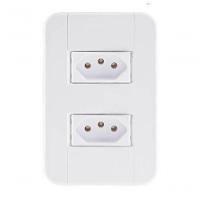 Conjunto 4x2 2 Tomadas 2p+t 20 A 250 V Tramontina Tablet Branco - 1