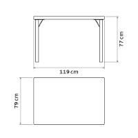 Mesa Tramontina Beta Grafite Com Base Em Alumínio Polido - 2