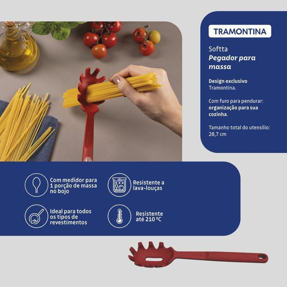 Pegador Para Massa Tramontina Softta Vermelho De Silicone - 4