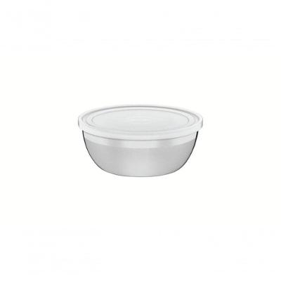 Pote Redondo Tramontina Freezinox Em Inox Com Tampa Plástica 0,8 Litros
