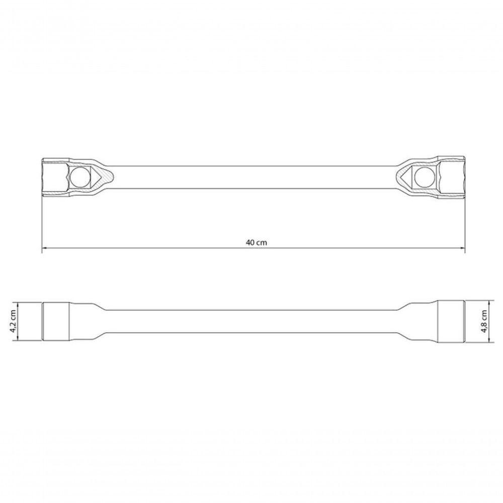 Chave De Roda Tramontina 27x32 Mm Master Aço Cromado Com Furo Para Manípulo E Corpo Forjado - 2