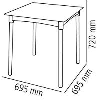 Mesa Tramontina Diana Branco Com Pernas De Madeira - 2