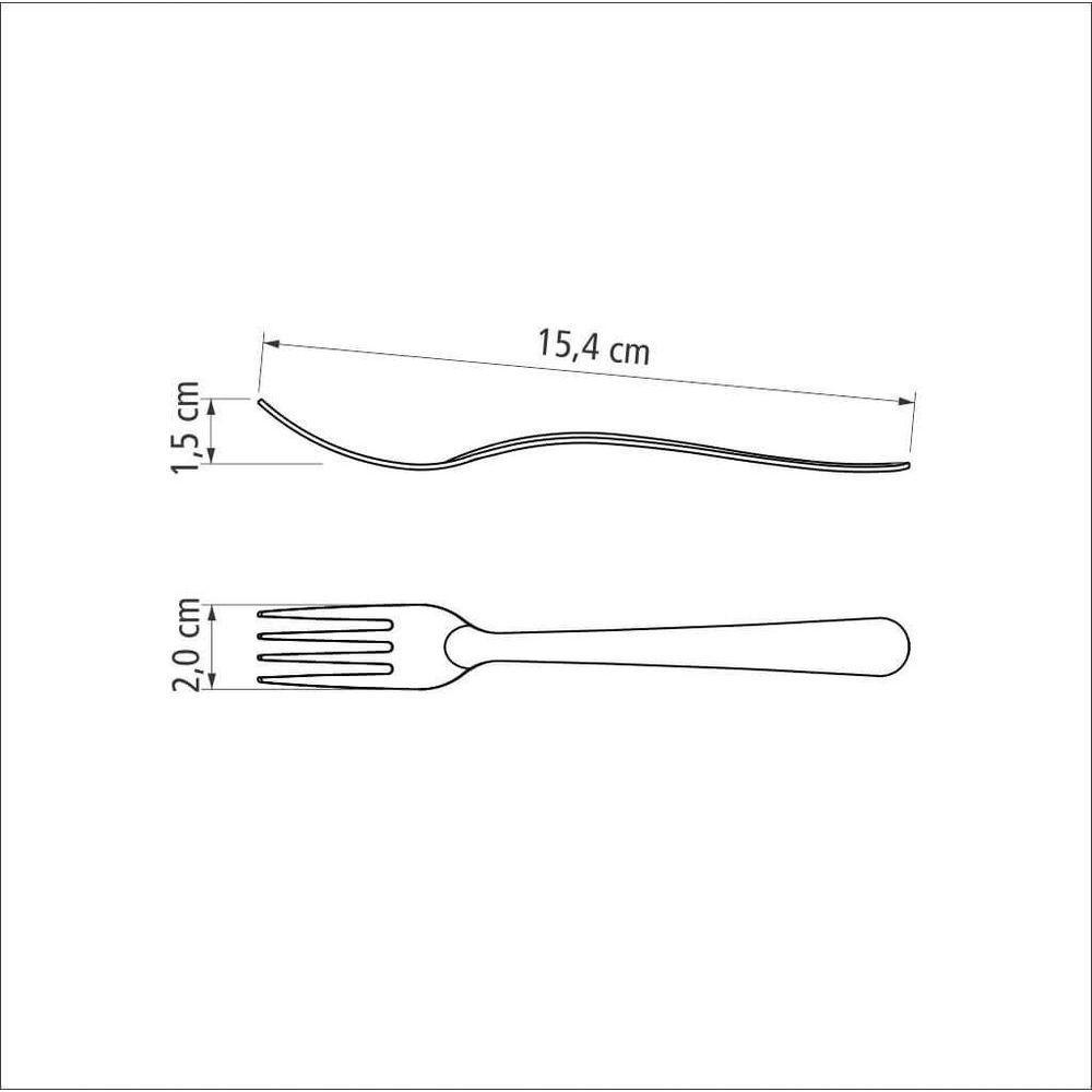 Garfo Para Sobremesa Tramontina Malibu Em Aço Inox - 3