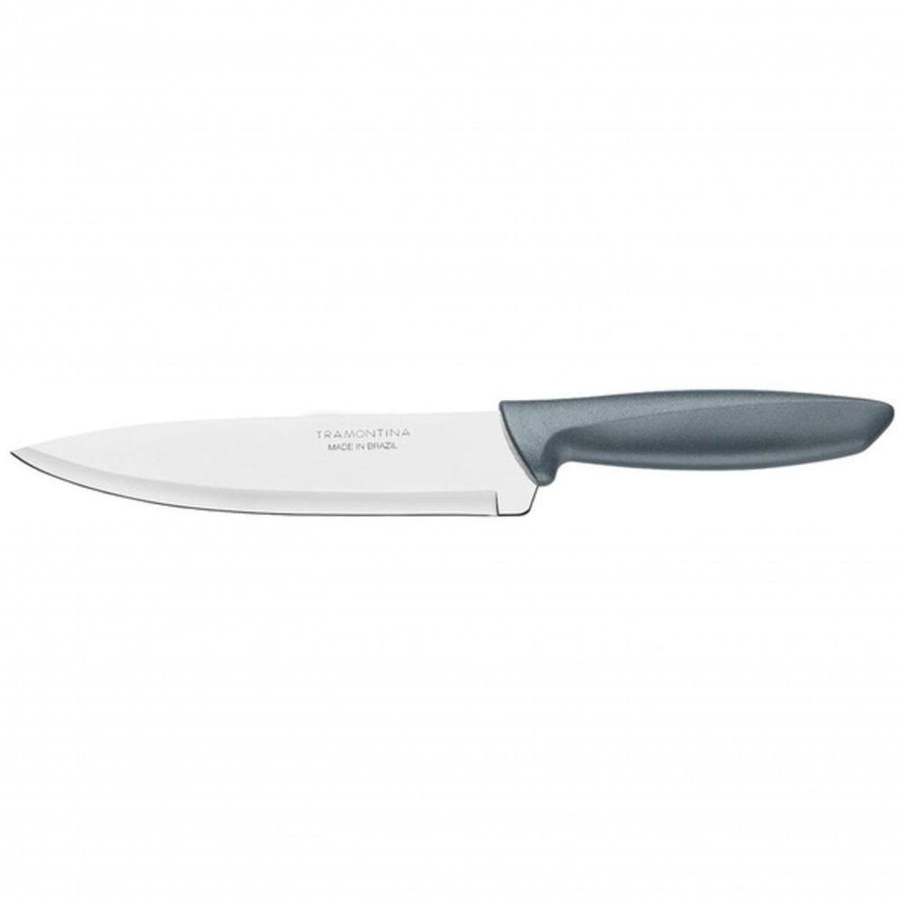Faca Chef Tramontina Plenus 7" Aço Inox Cabo Cinza - 1