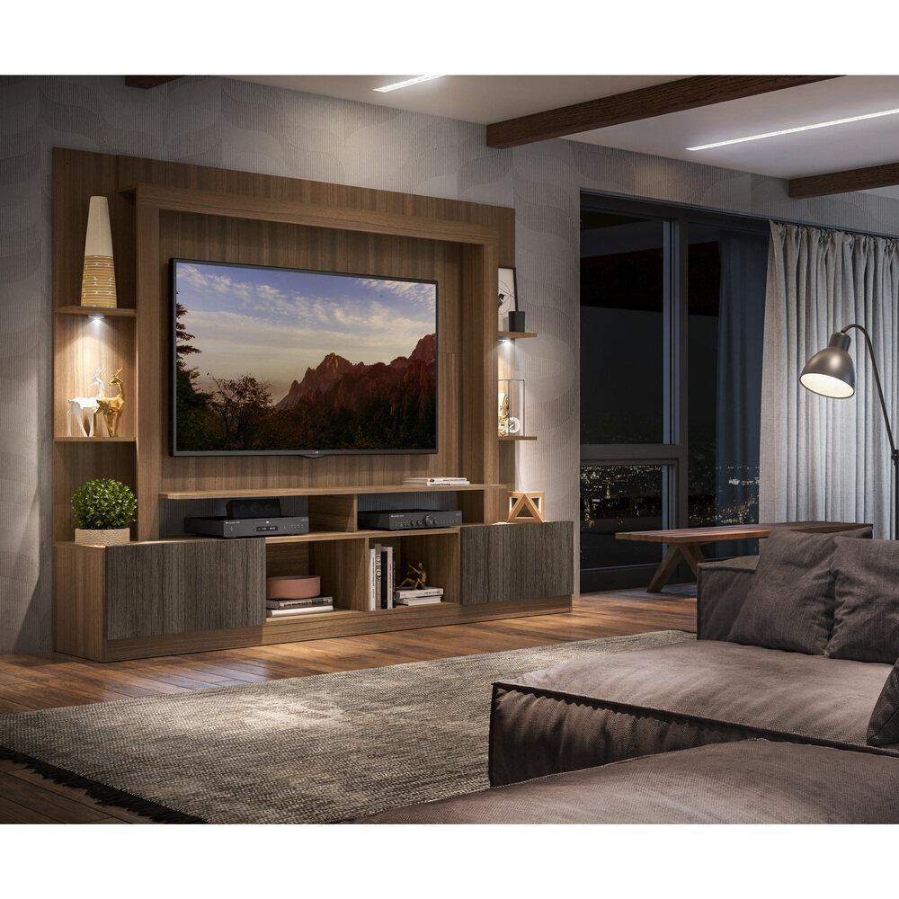 Estante Tv 65" Com Leds Berlim Multimóveis V3392 Madeirada/Tenerife Madeirado/Tenerife - 2