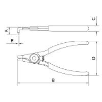 Alicate Para Anéis Externo Curvo 9" Tramontina Pro - 2