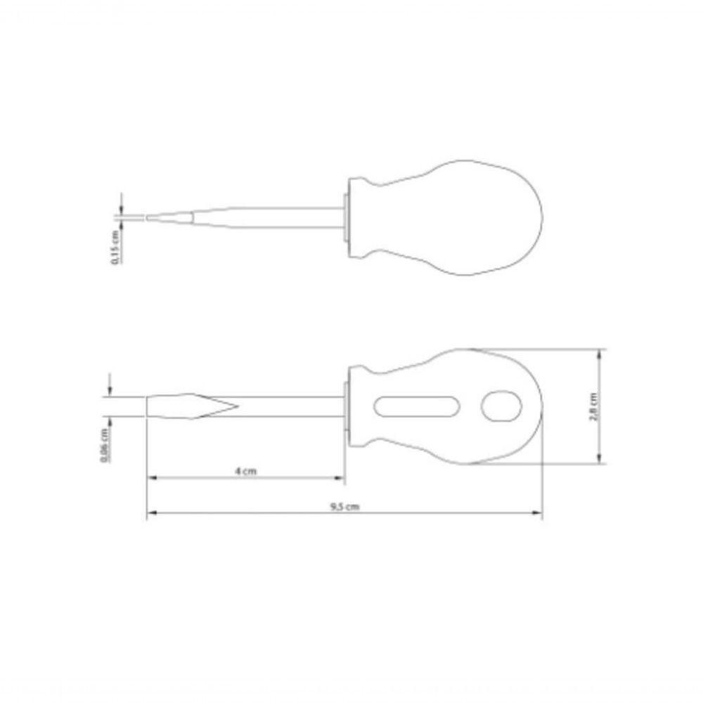 Chave De Fenda Toco Tramontina Master Yellow 1-4x1.1-2" Com Ponta Chata - 2