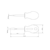 Chave De Fenda Toco Tramontina Master Yellow 1-4x1.1-2" Com Ponta Chata - 2