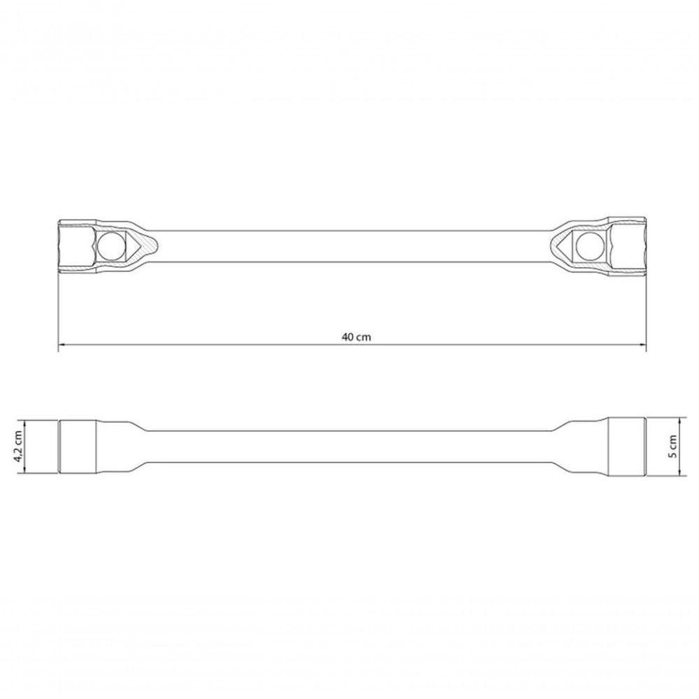 Chave De Roda Tramontina 27x33 Mm Master Aço Cromado Com Furo Para Manípulo E Corpo Forjado - 2