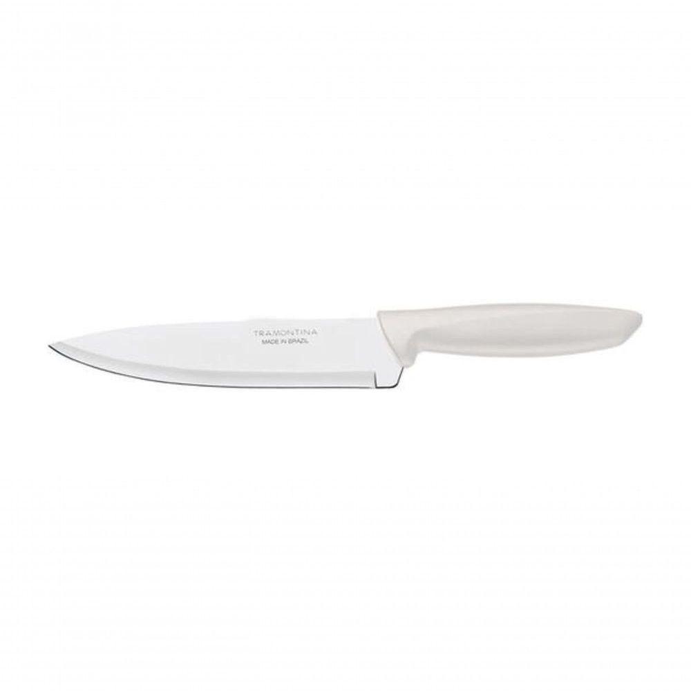 Faca Chef Tramontina Plenus 7" Aço Inox Cabo Off White - 1
