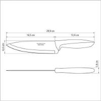 Faca Chef Tramontina Plenus 7" Aço Inox Cabo Off White - 2