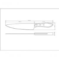 Faca Para Carne Tramontina Cabo Polywood Vermelho 8 - 3