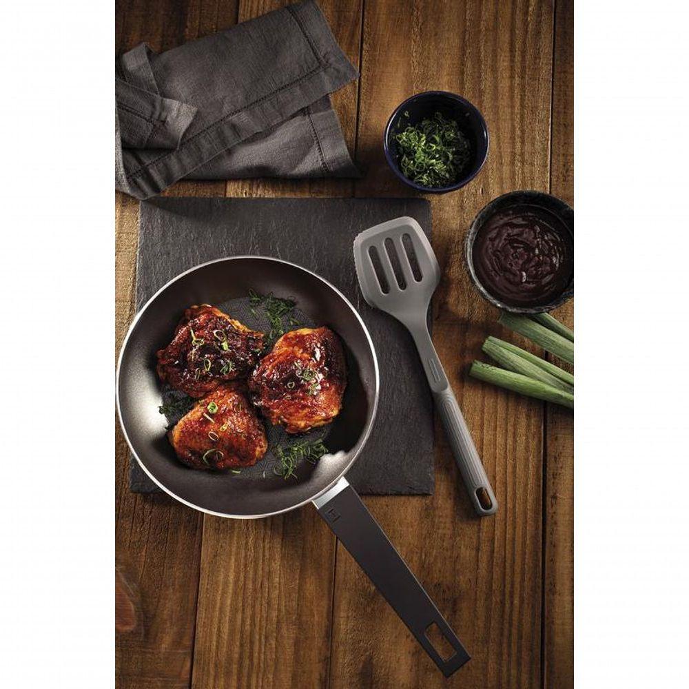 Espátula Tramontina Softta Vazada Em Silicone Cinza - 2