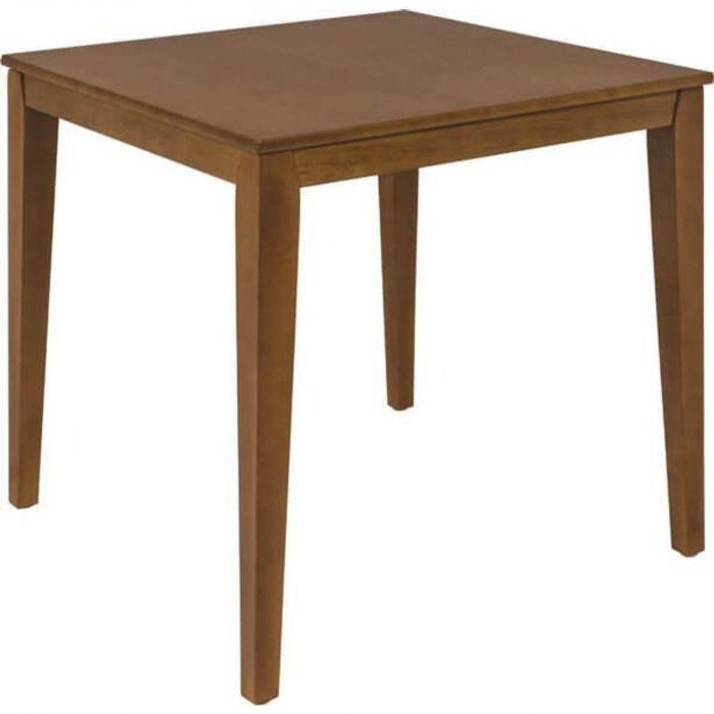 Mesa De Madeira Tramontina London Quadrada Em Tauarí Amêndoa 4 Lugares 70cm - 1