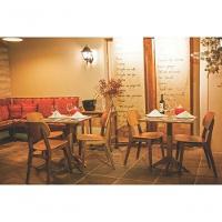 Mesa De Madeira Tramontina London Quadrada Em Tauarí Amêndoa 4 Lugares 70cm - 2