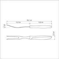 Garfo Trinchante Tramontina Plenus Aço Inox Cabo Preto - 2