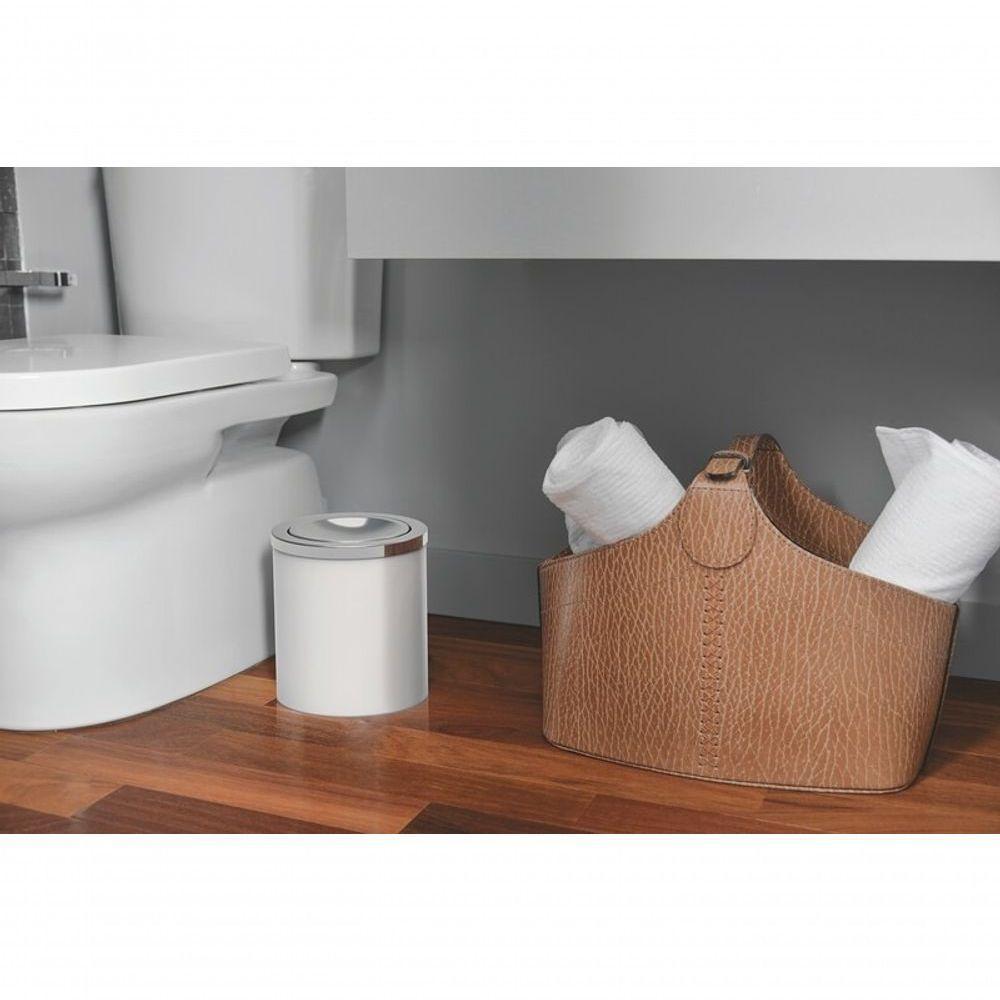 Lixeira Tramontina útil Basculante Em Aço Inox E Corpo Em Polipropileno Branco 5 Litros - 2