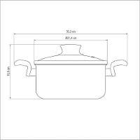 Caçarola Tramontina Paris 20cm Em Alumínio Com Revestimento Antiaderente Com Tampa De Vidro Chumbo - 5