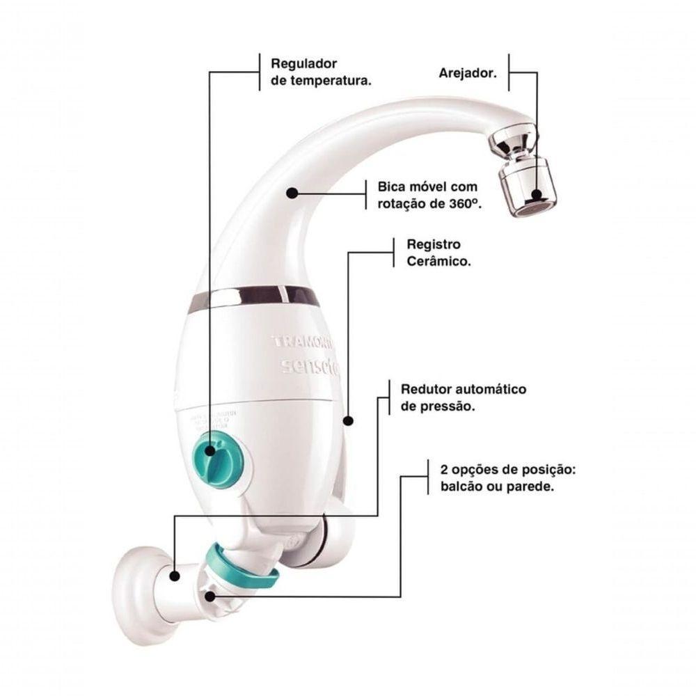 Torneira Eletrônica Tramontina Com Bica Articulada 6500 W 220 V - 3