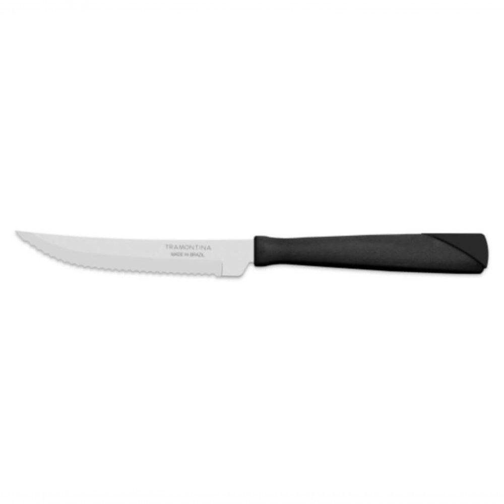 Faca Para Churrasco Tramontina Inox New Kolor 4" Preta - 1