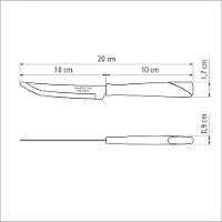 Faca Para Churrasco Tramontina Inox New Kolor 4" Preta - 2
