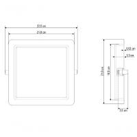 Plafon Led Tramontina Quadrado De Embutir Slim 1500 Lm 18 W Bivolt 3000 K Luz Amarela - 2