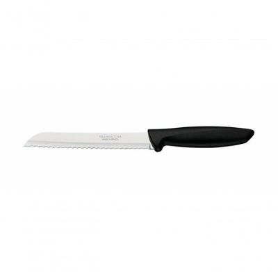 Faca Para Pão Tramontina Plenus 7" Inox Polipropileno Preto