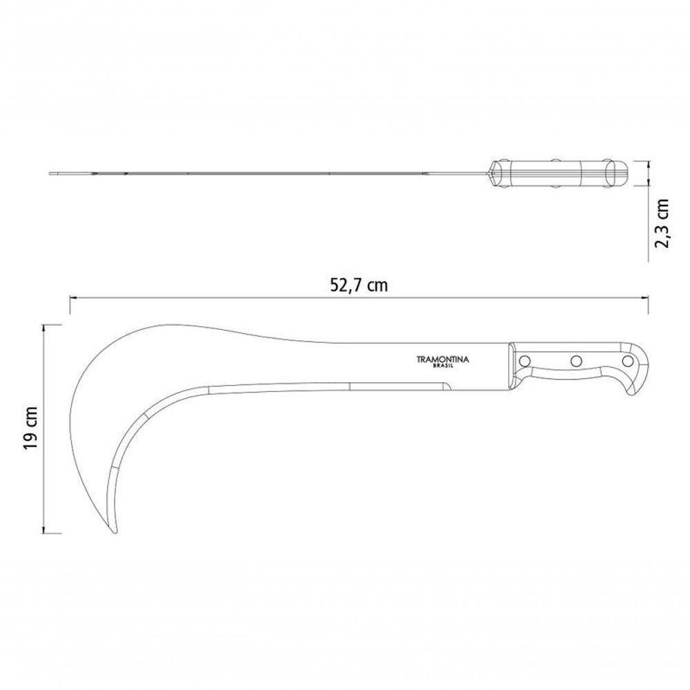 Foice Curva Tramontina Com Cabo Plástico - 3
