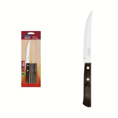 Jogo De Facas Tramontina Churrasco Polywood Castanho 6 Peças