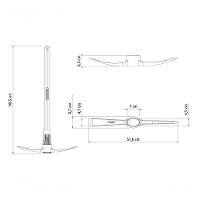 Picareta Estreita 5.0 Tramontina Em Aço Com Cabo De Madeira 90cm - 3